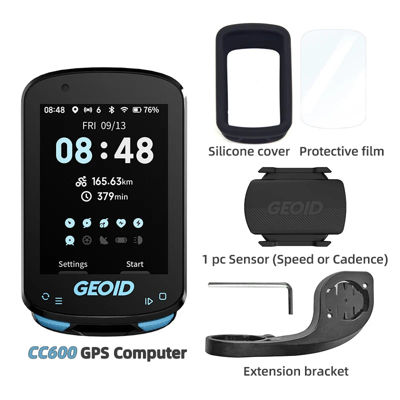 GEOID CC600 Route Navigation Bicycle GPS Computer 11 Languages Wireless Bike Speedometer Automatical WIFI ANT+ Odometer - Shoppiline