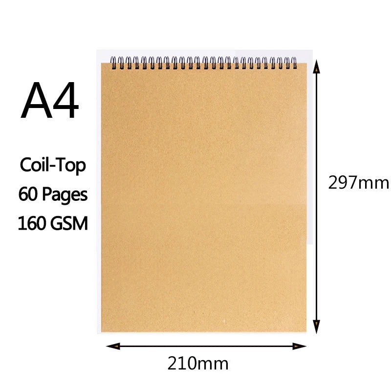 A3/A4/A5/8k/16k Sketchbook Thick Paper 160 GSM Notebook for painting DIY Creative Practice Drawing Art School Supplies - Shoppiline