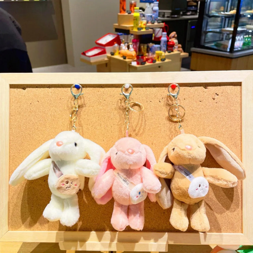 15cm Women's Rabbit Fur Keychain Bag Car Pendant Jewelry Decoration Fashionable Accessory for Bags And Gifts