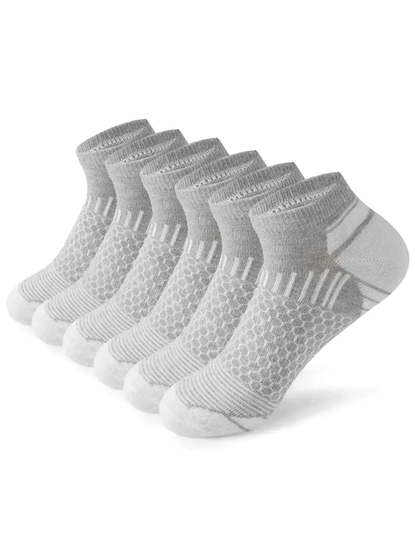 12Pairs High Qualit Athletic Socks Men's Ankle Socks Running Cyclling Waist Honeycomb Design And Firm Sports Leisure Socks Gifts
