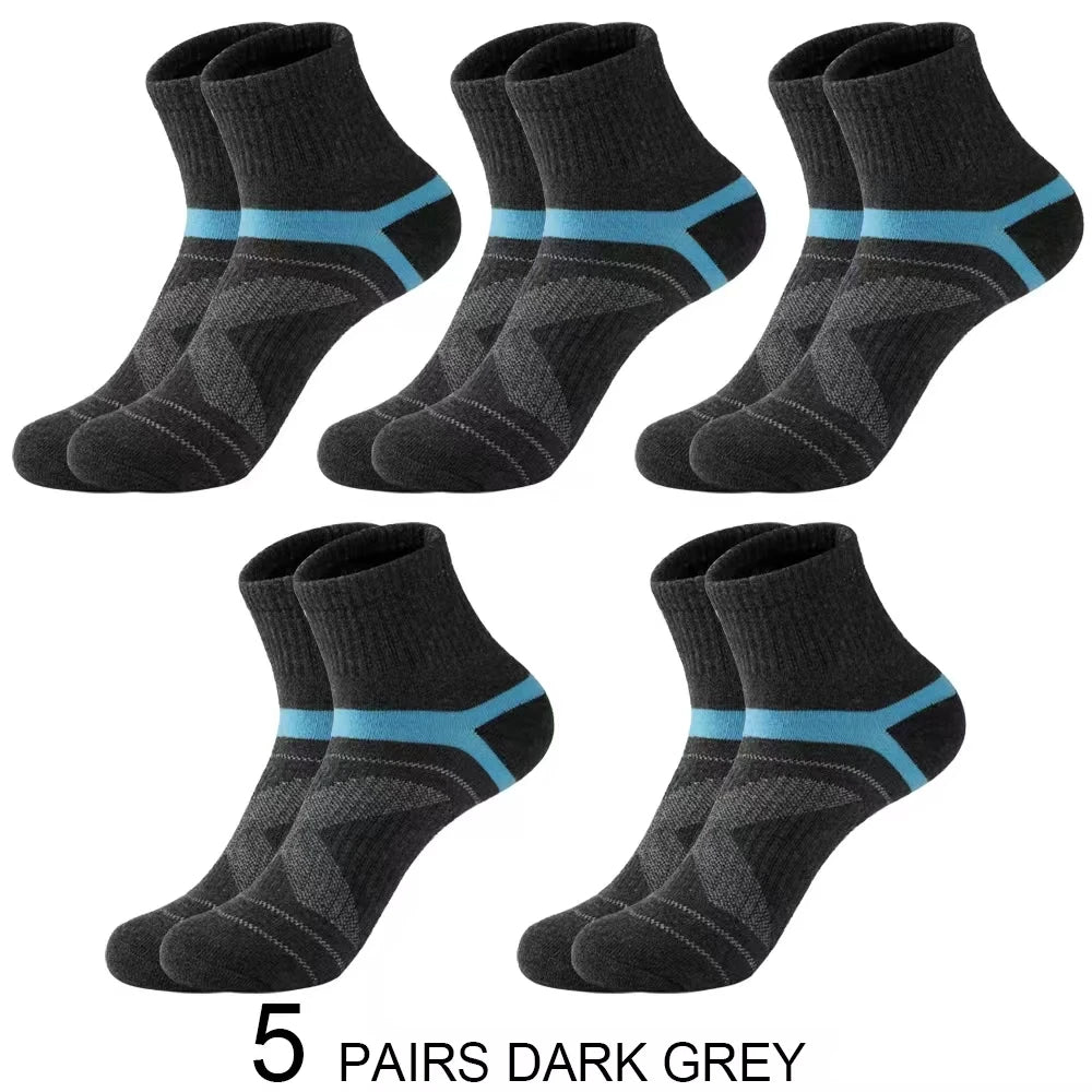 3 paires de chaussettes noires de haute qualité pour hommes, chaussettes de sport noires, décontractées, douces, pour la course à pied, d'été, absorbantes, respirantes, chaussettes masculines
