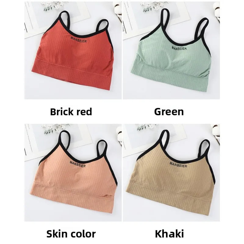 New Sports Bra for Women Gym Sexy Crop Top Bra Women Cotton Underwear Soft Comfort Tube Tops Female Brassiere Tops for Girls