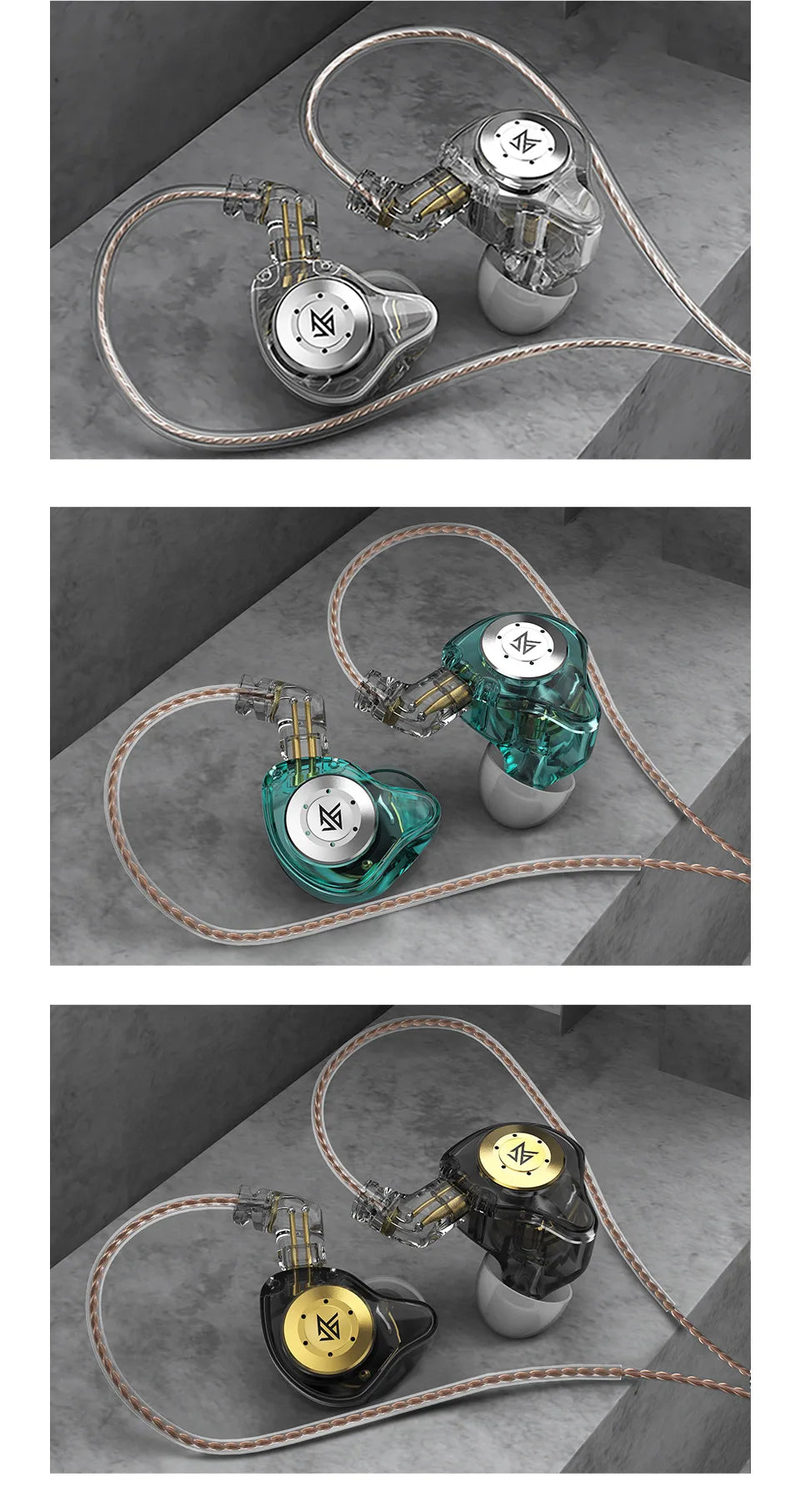 KZ EDX PRO Dynamic Earphones HIFI Bass Earbuds In Ear Monitor Sport Noise Cancelling Headset