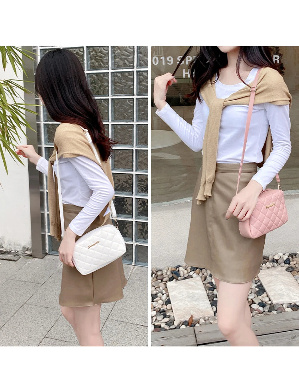 2024 Quaste Kleine Umhängetasche für Damen Trend Lingge Stickerei Kamera Damen Umhängetasche Mode Kette Damen Crossbody Taschen