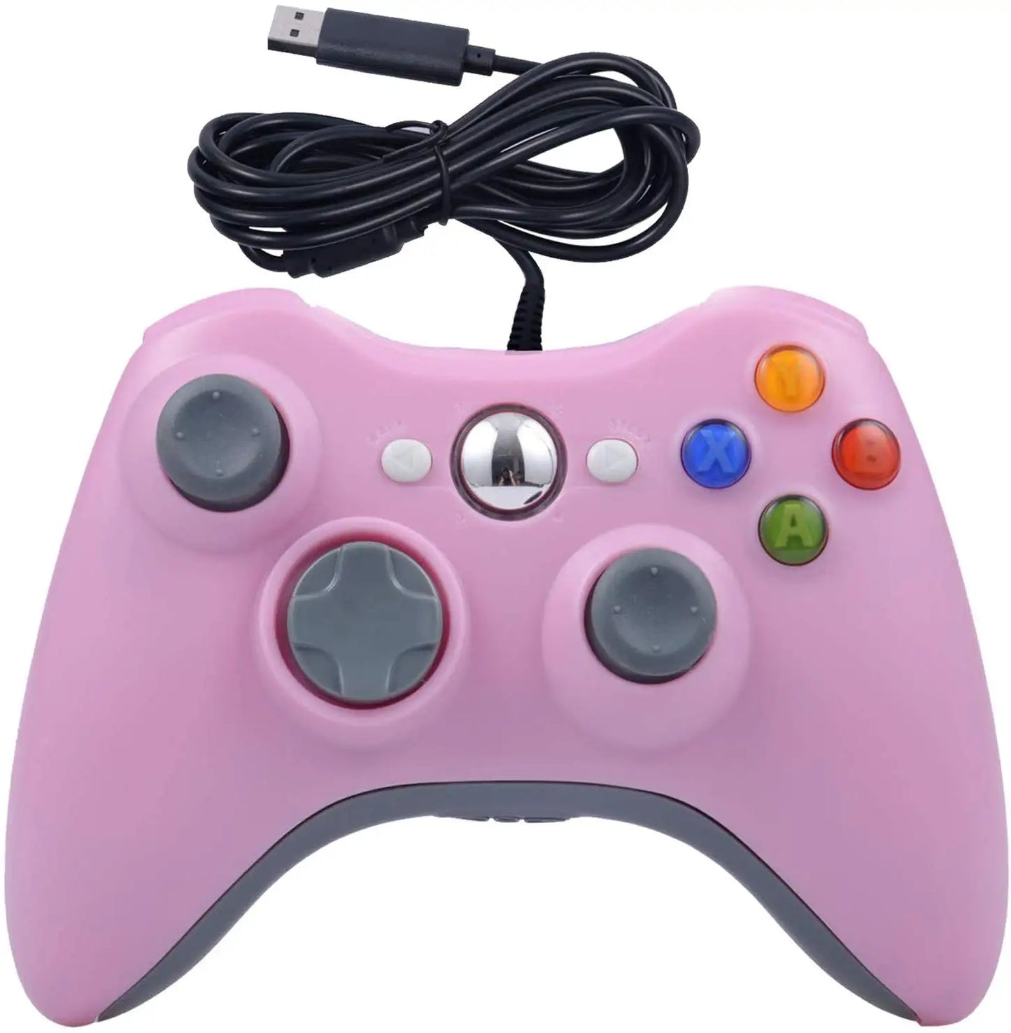 Wired Game Controller for Xbox 360 with Dual-Vibration,Compatible with Xbox 360/360 Slim&PC Windows 7,8,10,11