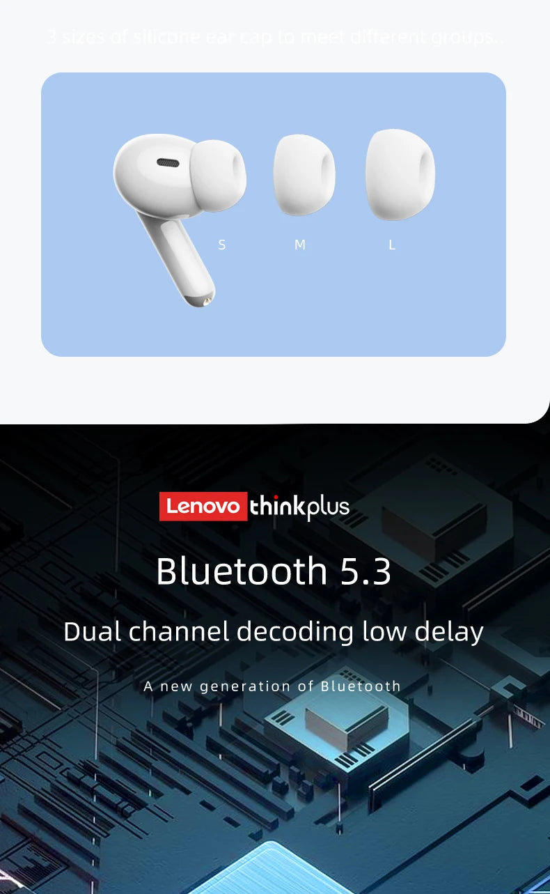 5PCS Original Lenovo XT88 Wireless Bluetooth Headset Ultra Long Standby Battery TWS Sport In-Ear Binaural HD Microphone