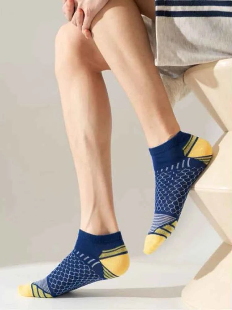 12Pairs High Qualit Athletic Socks Men's Ankle Socks Running Cyclling Waist Honeycomb Design And Firm Sports Leisure Socks Gifts