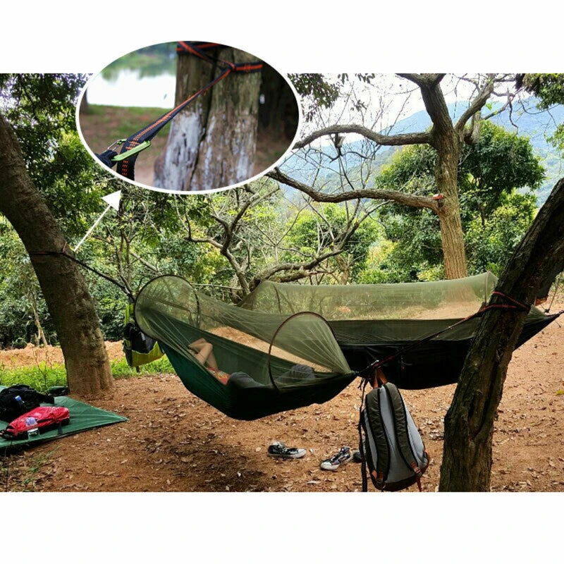 2Pcs High Bearing Capacity Hammock Straps 600lbs Breaking Strength Polyester Hammock Belt Rope 5 Ring Correias De Poliéster