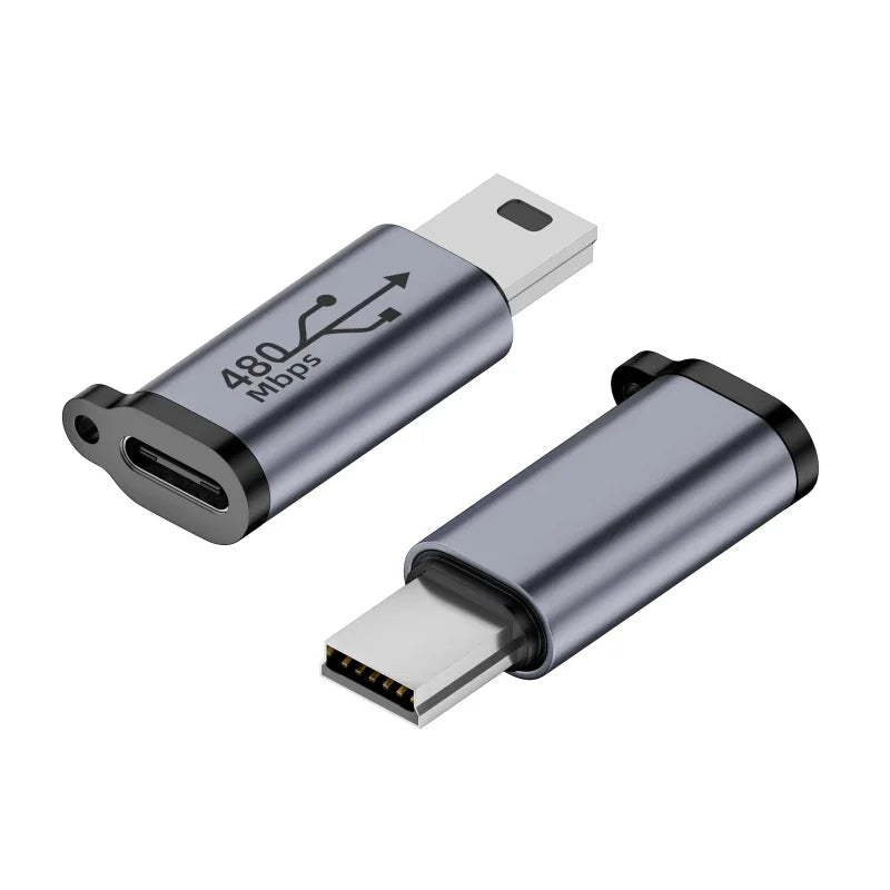 VIKEFON Type C Female to Micro USB/Type Female to Mini USB/Micro USB Female to Type C/Micro USB Female to Mini USB Plug Adapter
