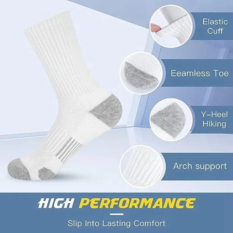 6/12 paires de chaussettes de sport pour hommes, de haute qualité, confortables, antidérapantes, pour le football, grande taille, nouveau style