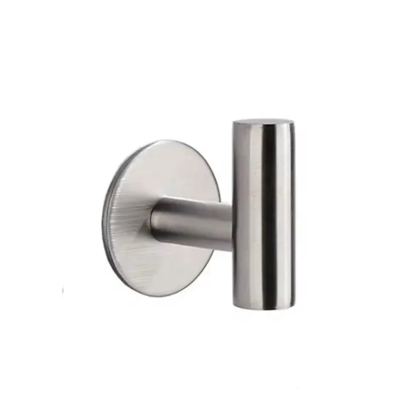 Stainless Steel Robe Hook Adhesive Wall Hook Towel Hook for Bathroom Kitchen Garage Heavy Duty Wall Mounted Kitchen Hardware