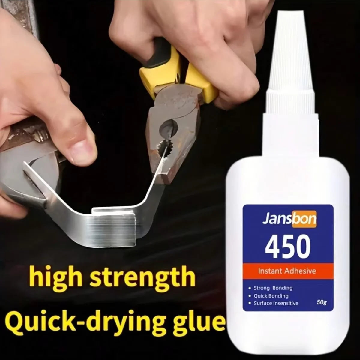Super Glue Strong Bond for Shoes/Glass/Metal/Wood/Plastic,Ceramic Quick Dry Industrial Strength Instant Adhesive
