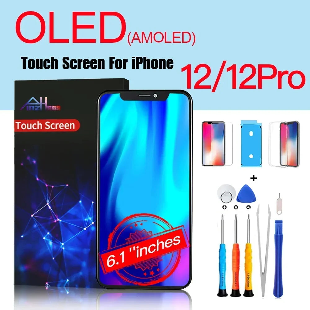 PINZHENG High Quality Display INCELL LCD OLED OEM AMOLED For iPhone XS MAX X XR 11 12 13 MINI PRO PROMAX Screen Replacement - Shoppiline