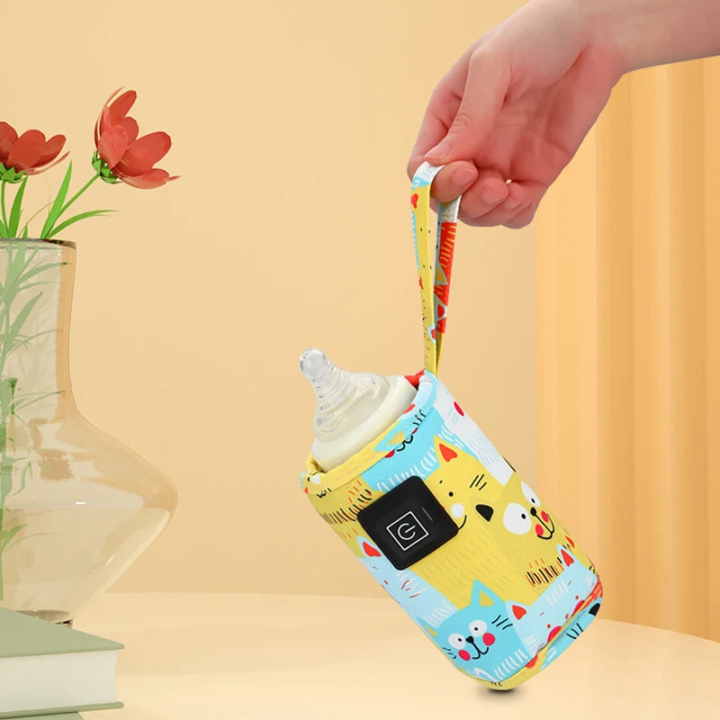 USB-Milch- und Wasserwärmer, isolierte Kinderwagentasche für unterwegs, Babyflaschenwärmer, tragbarer Flaschenwärmer, Weihnachten, Halloween