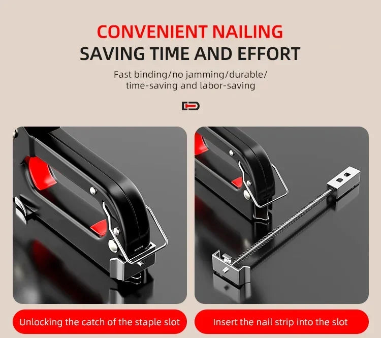 Manual Nailing Gun Light duty Home Use Code Nailing Gun Air Nail Woodworking Special Direct Staple Book Carpentry Tools U/T/N - Shoppiline