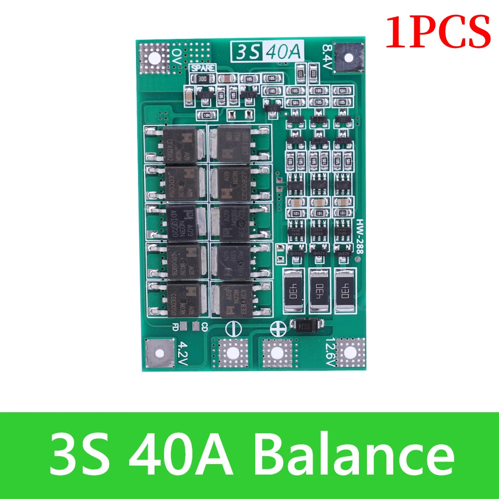 BMS 3S/4S 5A 10A 20A 25A 40A 60A Li-ion Lithium Battery Charger Protection Board 18650 For Drill Motor 12V with Enhance/Balance - Shoppiline