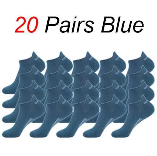 5/10/20 Pairs Men Solid Color Shallow Mouth Socks Spring Summer Mesh Breathable Odor Proof Sweat Absorbing Casual Boat Socks