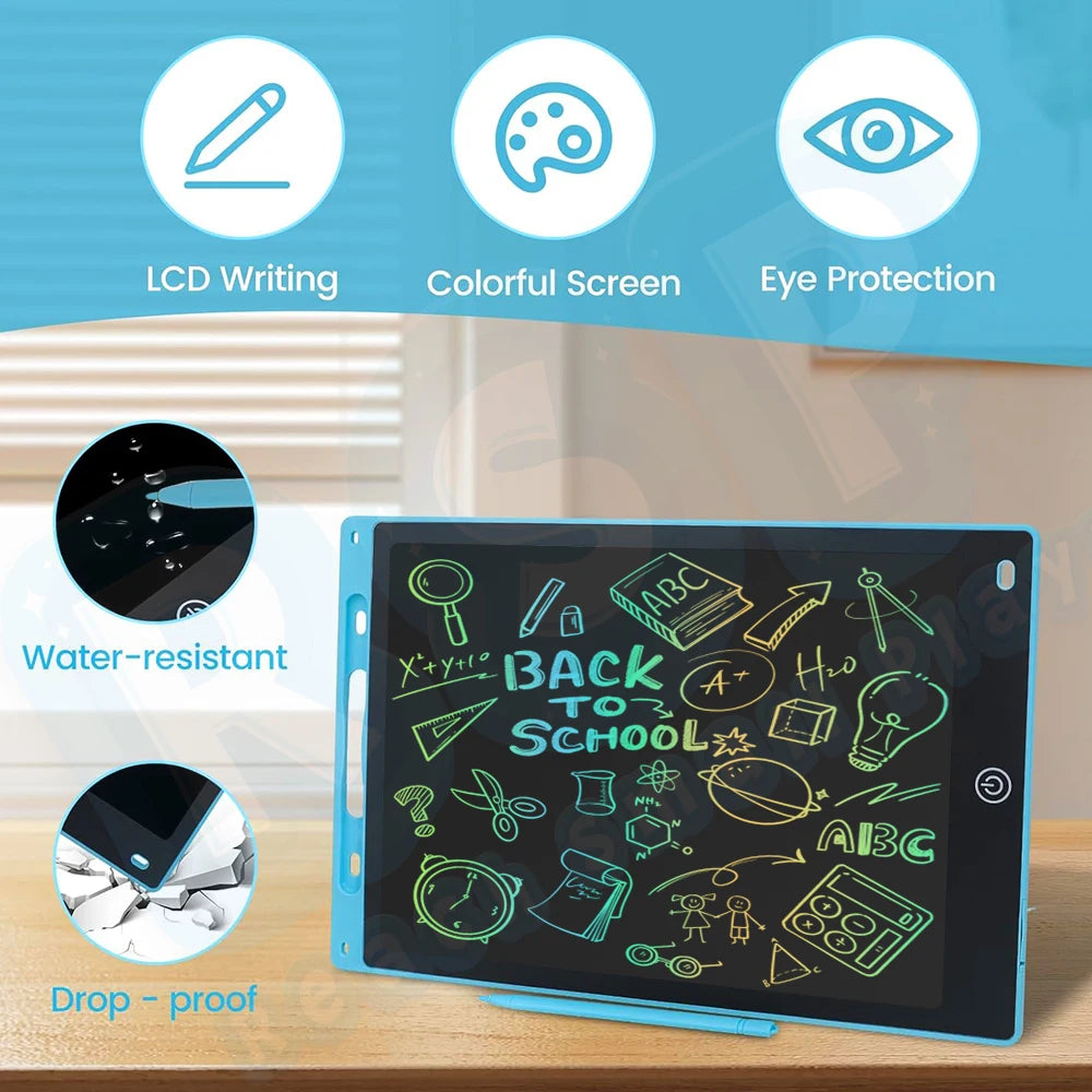 RSP 12 Inch LCD Drawing Board Electronic Writing Tablet Colorful Screen Doodle Board Educational toy For 3-8 Kids Birthday Gifts