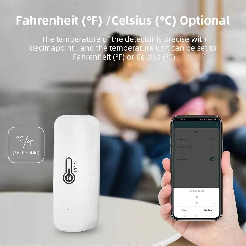 Tuya Bluetooth Temperature Humidity Sensor Mini Compatible with Bluetooth APP Remote Control Thermometer Hygrometer Sensor Home
