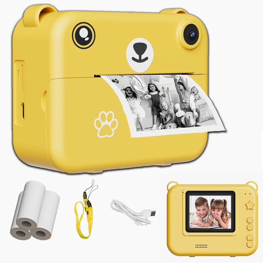 Kids Digital Camera Photography Instant Print Photo 1080P HD With Video Recorder Mini Thermal Printer Educational Birthday Gifts