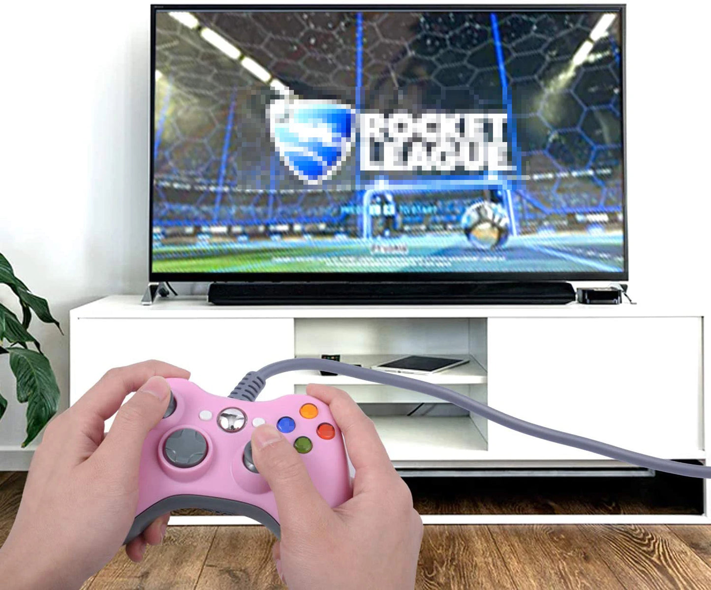 Wired Game Controller for Xbox 360 with Dual-Vibration,Compatible with Xbox 360/360 Slim&PC Windows 7,8,10,11