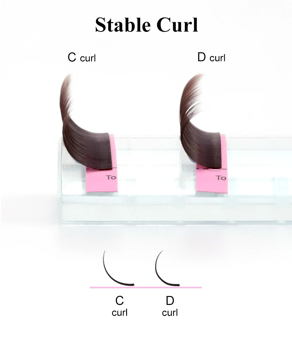 NAGARAKU Brown Eyelash Extension Maquillaje Makeup Individual Eyelashes High Quality Soft Natural Synthetic Mink 16 Lines