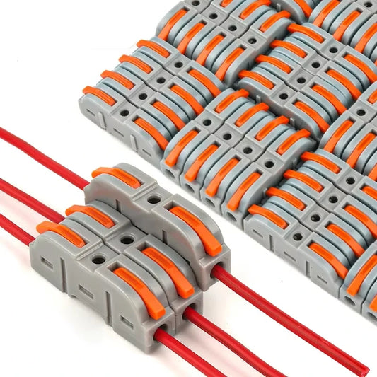 Lever Wiring Connector Fast Compact Splicing Electrical Connector Butt Terminal 1 to 1 Inline Wire Connector Connect 28-12 AWG