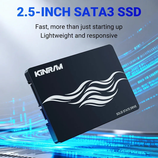 KinRam 256GB SSD 512GB 64GB 2.5 SATA 3 PC Desktop Hard Disk 120GB 128GB 240GB HDD Internal SATA3 Solid State Drive For Laptop