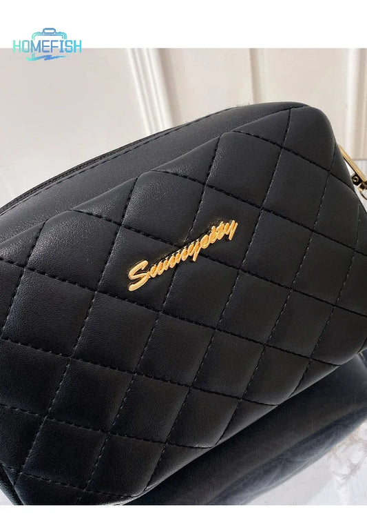 HOMEFISH Tassel Small Messenger Bag For Women Trend Lingge Embroidery Camera Female Shoulder Bag Fashion Chain Crossbody Bags
