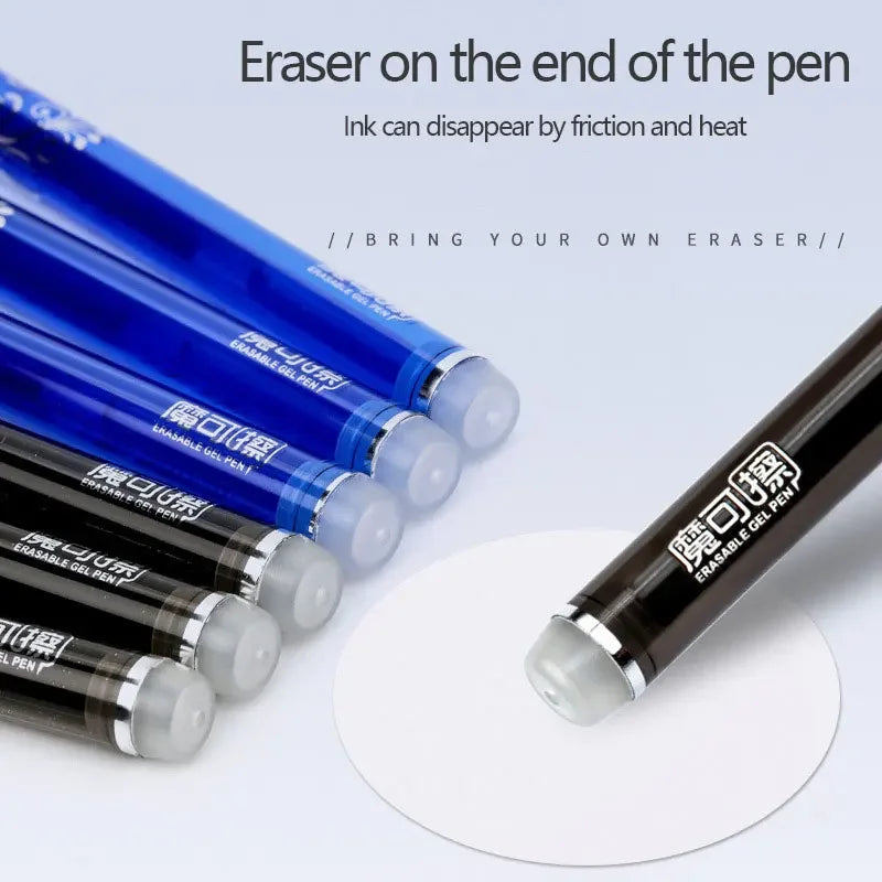 26 Pcs/Set Kawaii Erasable Pens 0.38mm Gel Pen Waterproof Gel Ink Stationery School Writing supplies for Notebook Office Student