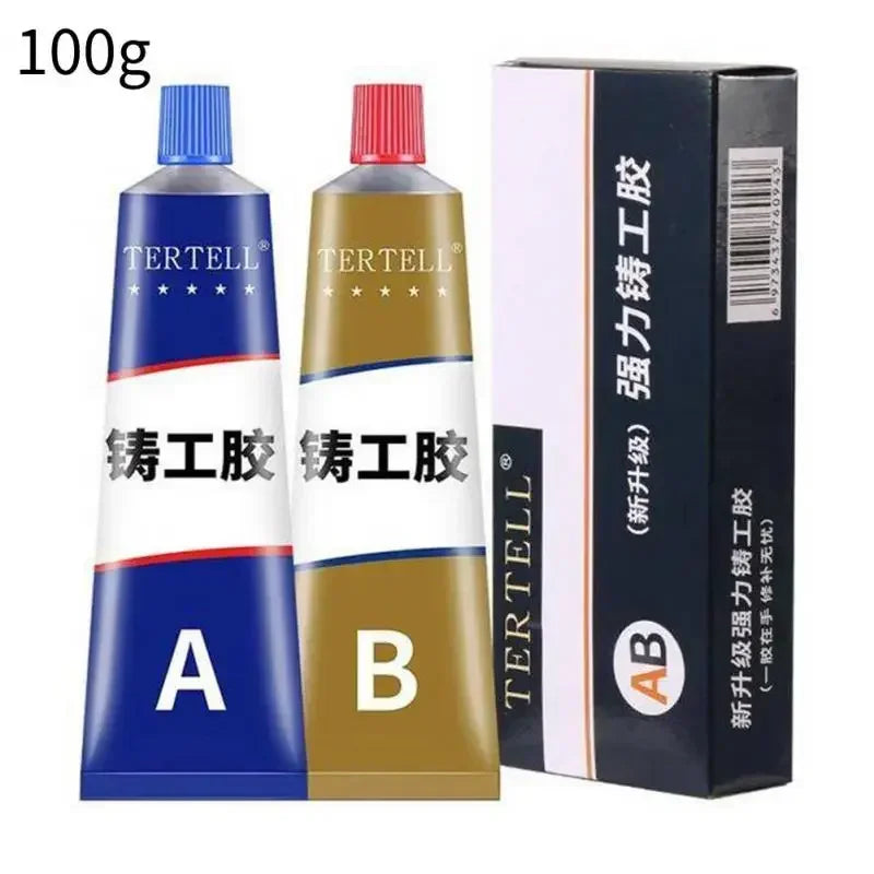 ZEXEF Colle haute température pour métal, réparation de soudure, forte résistance, magique AB, Adhésif Bi-composant pour Plastique et Bois