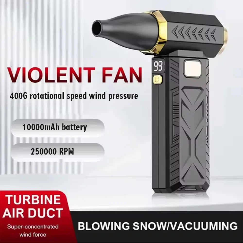 M18 Brushless Turbo Blower Jet Fan 400000RPM Powerful Electric Portable Dust Cleaner 53m/s Type-C Charging Violent Fan - Shoppiline