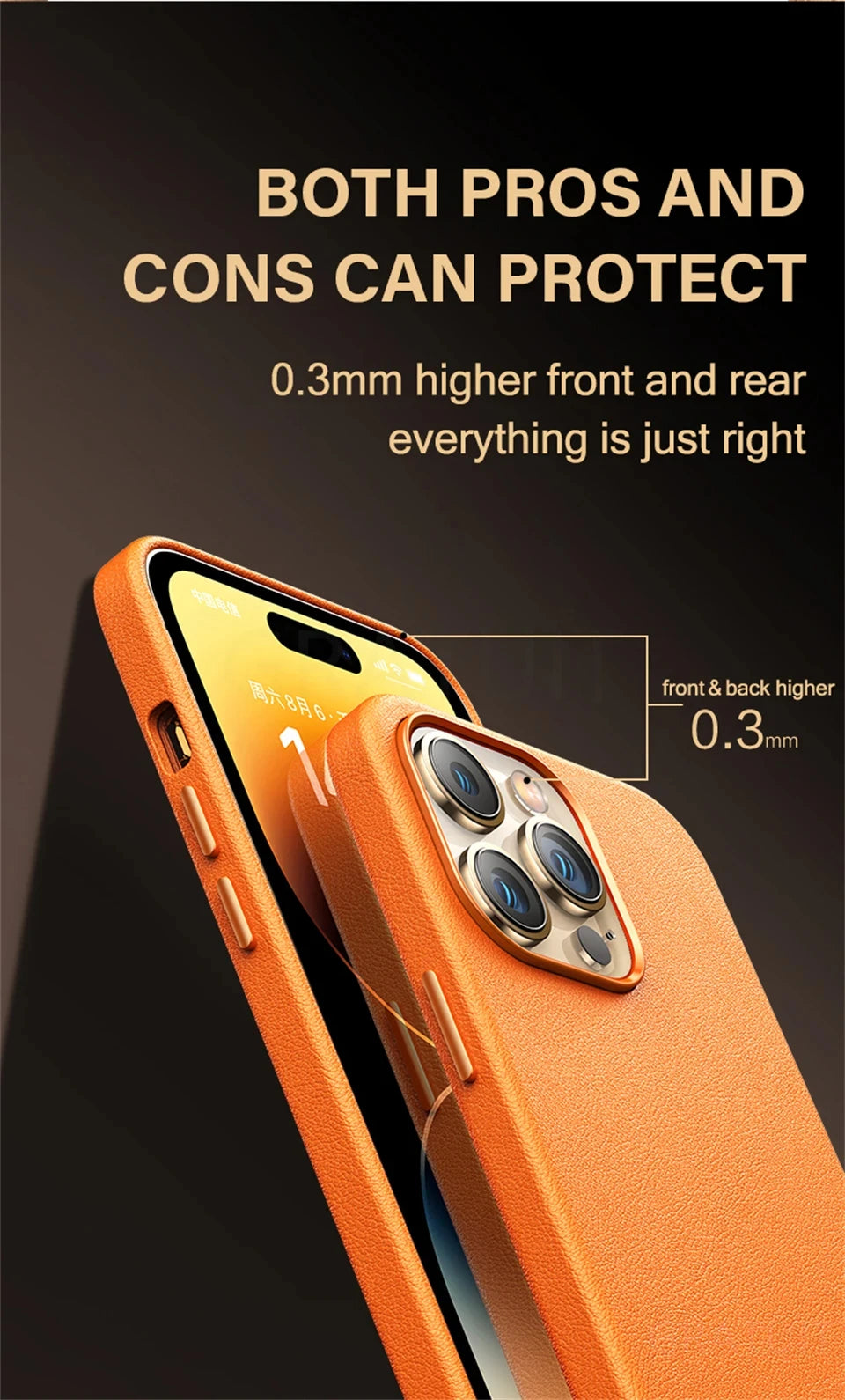 Original Leather Wireless Charging Animation Cases for iPhone 16 15 14 13 Pro Max Magsafe Phone Case Magnetic Cover Accessories - Shoppiline