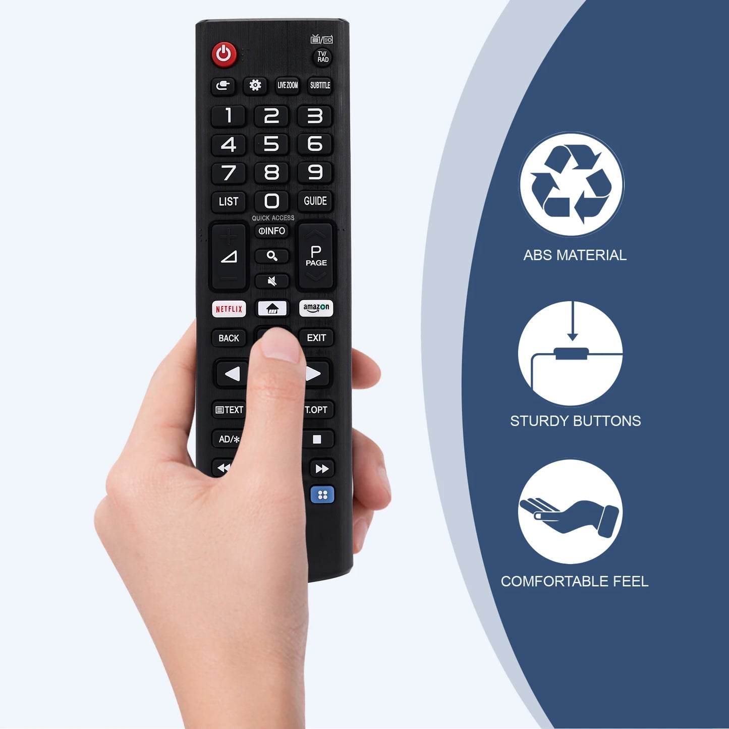 Mando a distancia universal AKB 75095308 AKB 75375608 ABS de alta calidad para L.G Smart TV 32LJ610V 43UJ634V 49UJ634V 55UJ634V