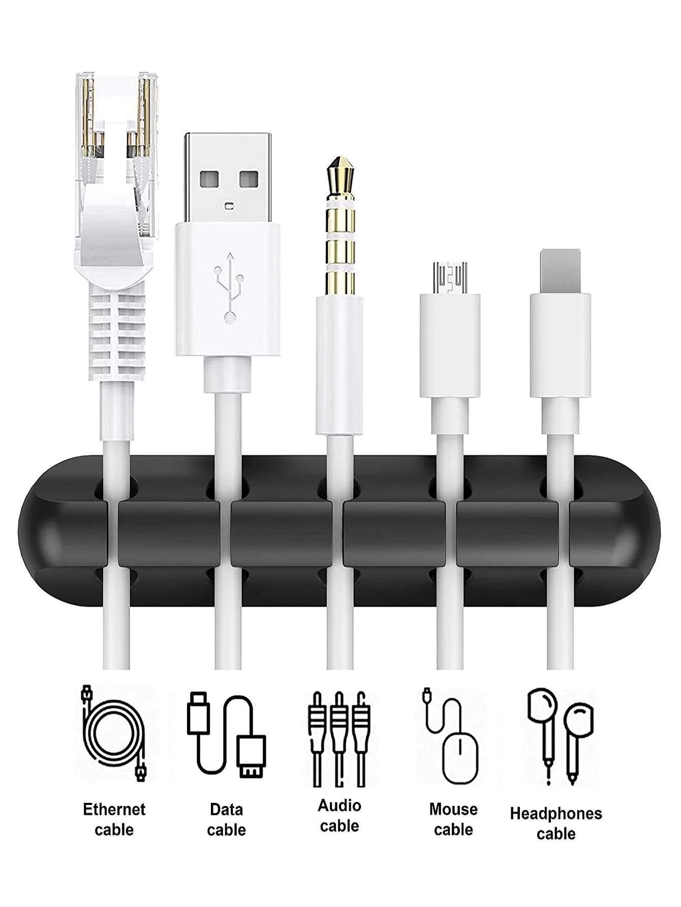 Kabelhalter Clips Kabelorganisator Silikon USB-Kabelwickler Management Clips Selbstklebend für Maus Tastatur Headset