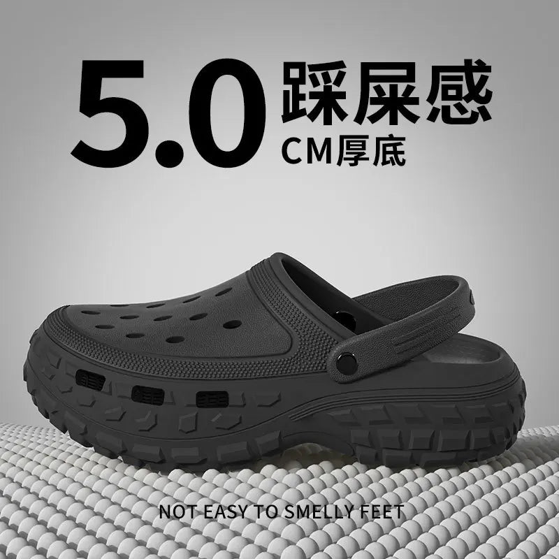 Summer Women Platform Sandals 2026 Closed Toe Non-Slip Beach Sandals Lightweight Soft Bottom for Home Comfortable Sandalias