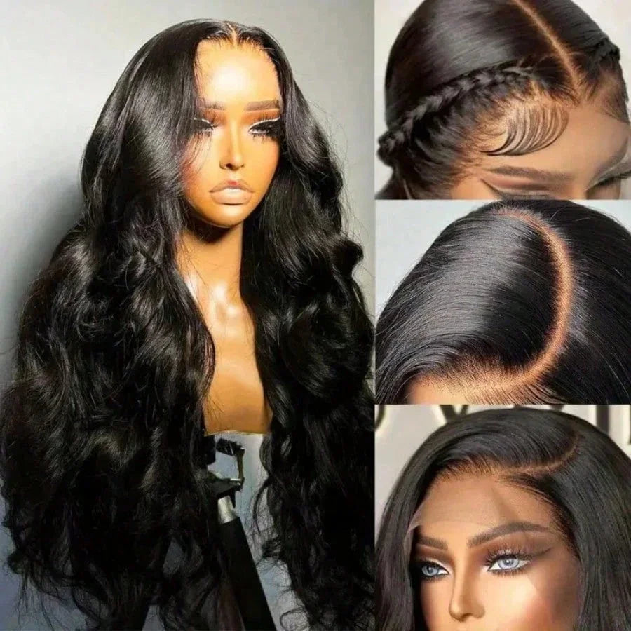 40 42Inch Raw Peruvian Body Wave 250% Density  Wigs Human Hair  13x4 HD Lace Front Wigs Human Hair For Women Natural Black