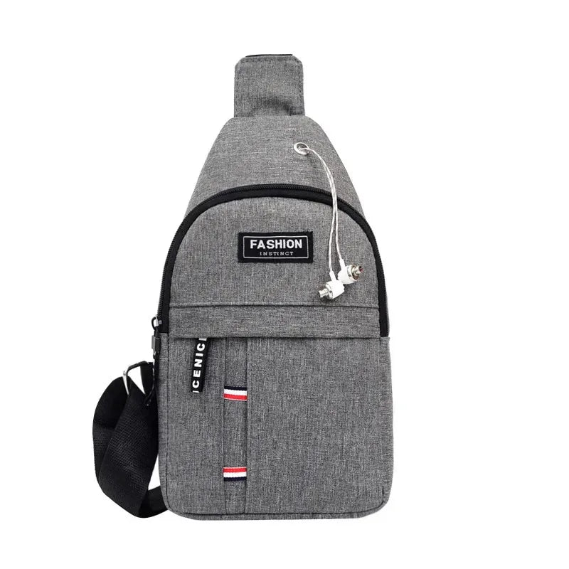 Men's Waterproof Chest Bag, Adjustable Shoulder Strap, Large Capacity, Outdoor Sports, Casual Fashion，water-resistant Fabric