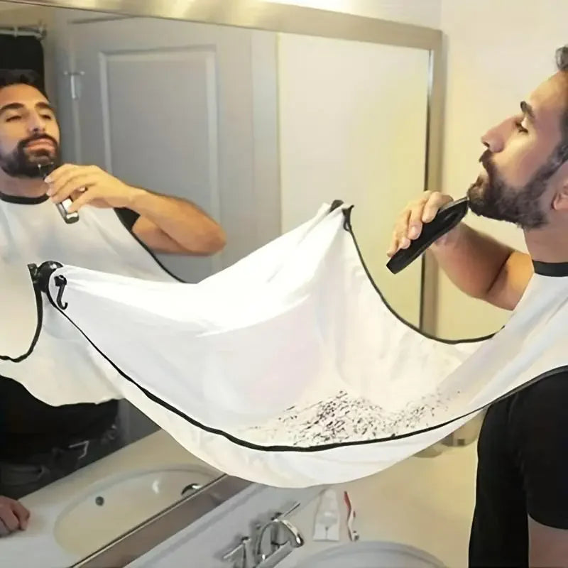 Shaving Hair Catcher Beard Bib for Men, Grooming Apron with Mirror Cover, Practical Tool for Mess-Free Clean Up