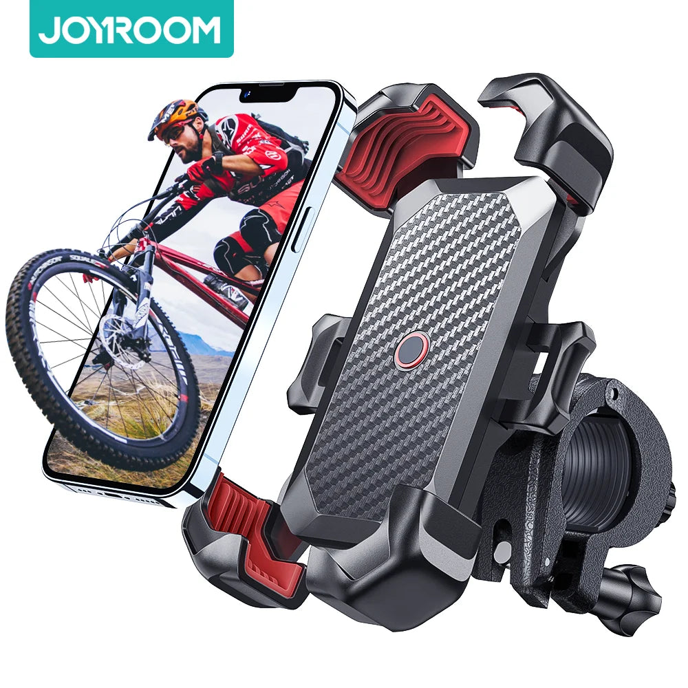 Joyroom Universal Bike Phone Holder 360° View Bicycle Phone Holder for 4.7-7 inch Mobile Phone Stand Shockproof Bracket GPS Clip - Shoppiline