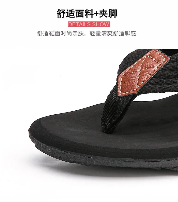 2025 High Quality Brand Men Flip Flops Summer Beach Flip Flops Men Fashion Breathable Casual Men Beach Slippers Summer Outdoor