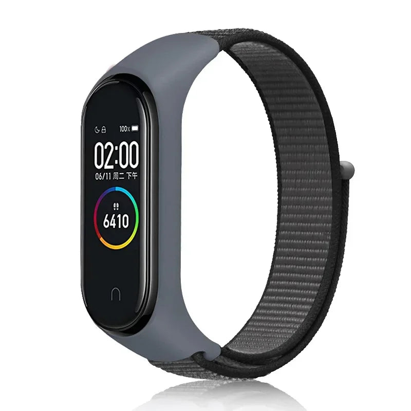 Nylon loop Mi band 4 5 6 Strap Replacement Soft Adjustable Wrist Watchband Pulsera correa For Xiaomi Mi band 3 4 5 6 7 Bracelet