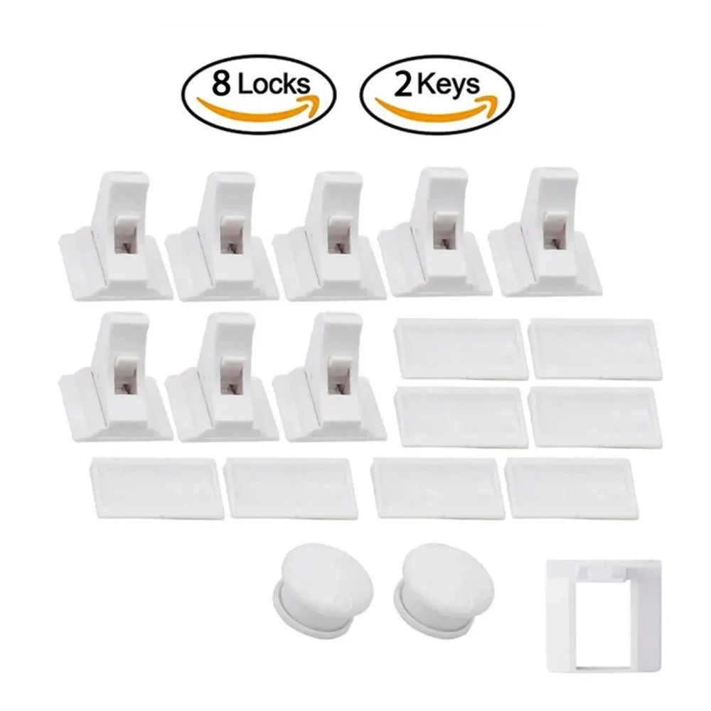 Baby Safety Lock Invisible Lock Kids Security Drawer Latch Cabinet Door Magnetic Child Safety Lock Limiter Children Protection