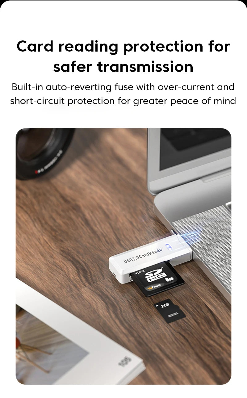 2-in-1 USB3.0/2.0 Card Reader USB3.0 To SD TF Memory Card Reader USB Flash Drive Cardreader Adapter For PC Laptops Accessories