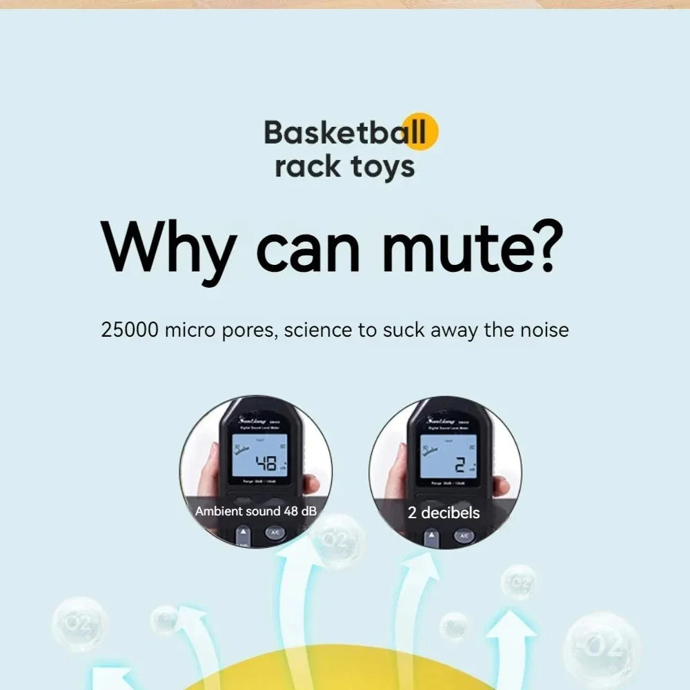 Foam Basketball Kids Silent Basketball Bouncing Mute Silent Ball Bounce Squeezable Mute Bouncing Basketball - Shoppiline