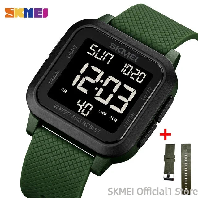 SKMEI 1894 Sport Electronic Watch for Men Shockproof Waterproof Countdown Mens Wristwatch Military Alarm Clock 1960 Reloj Hombre