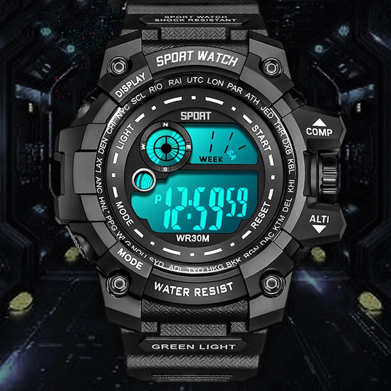Neue Herren-LED-Digitaluhren Leuchtende Mode-Sport-Wasserdichte Uhren Für Mann Datum Armee Militäruhr Relogio Masculino