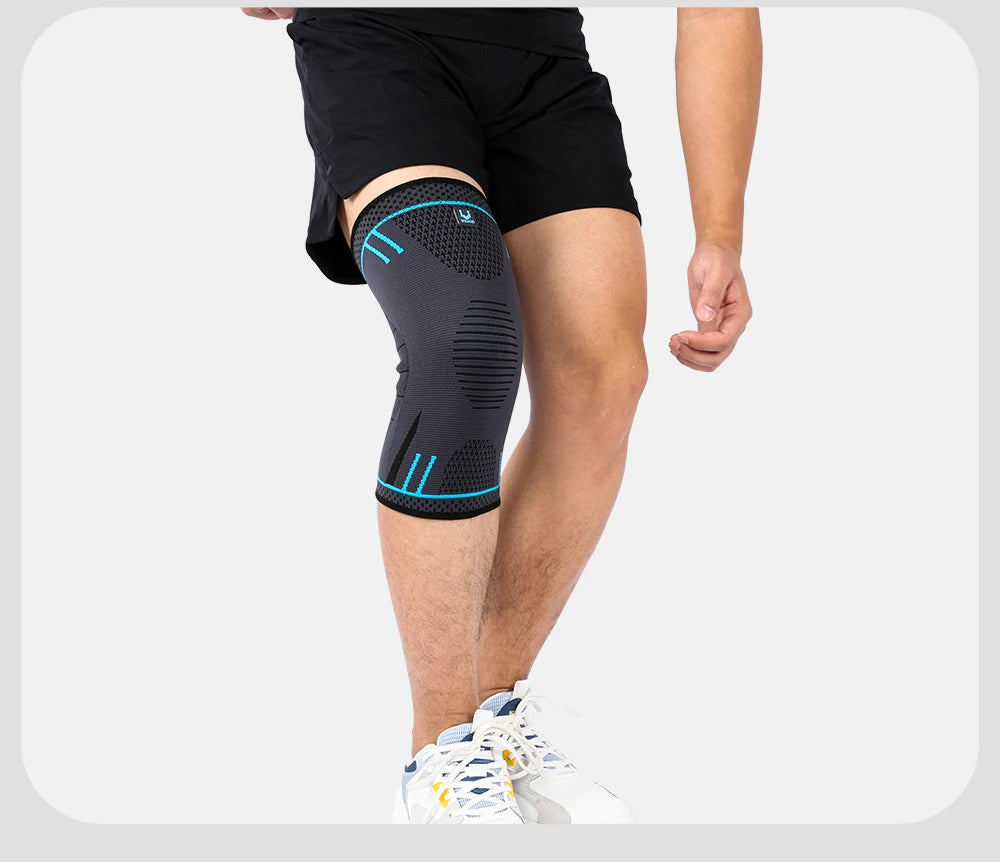 1 Pc Elastic Breathable Compression Knee Support Sleeve for Basketball Running Cycling