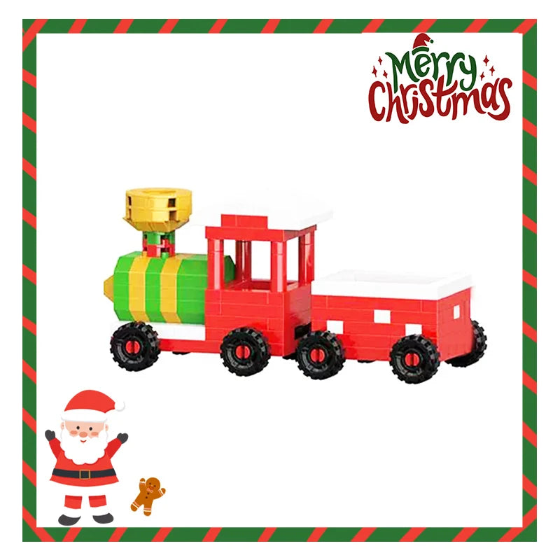 Christmas Gifts Building Block Series Santa Claus Reindeer Puzzle Assembly Bricks Table Decoration Toys for Child Chrismas Gift