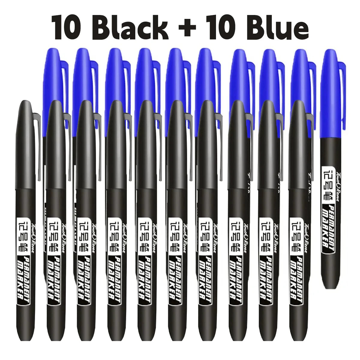 6 PCS Permanent Marker Pen Manga Drawing Markers Black Blue Red Waterproof Ink Sketch Pens Stationery Art School Supplies - Shoppiline